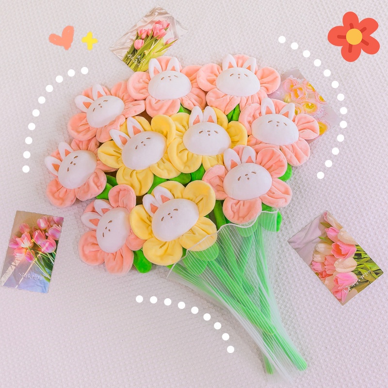 Thú Nhồi Bông Hình Thỏ Hoạt Hình Đáng Yêu