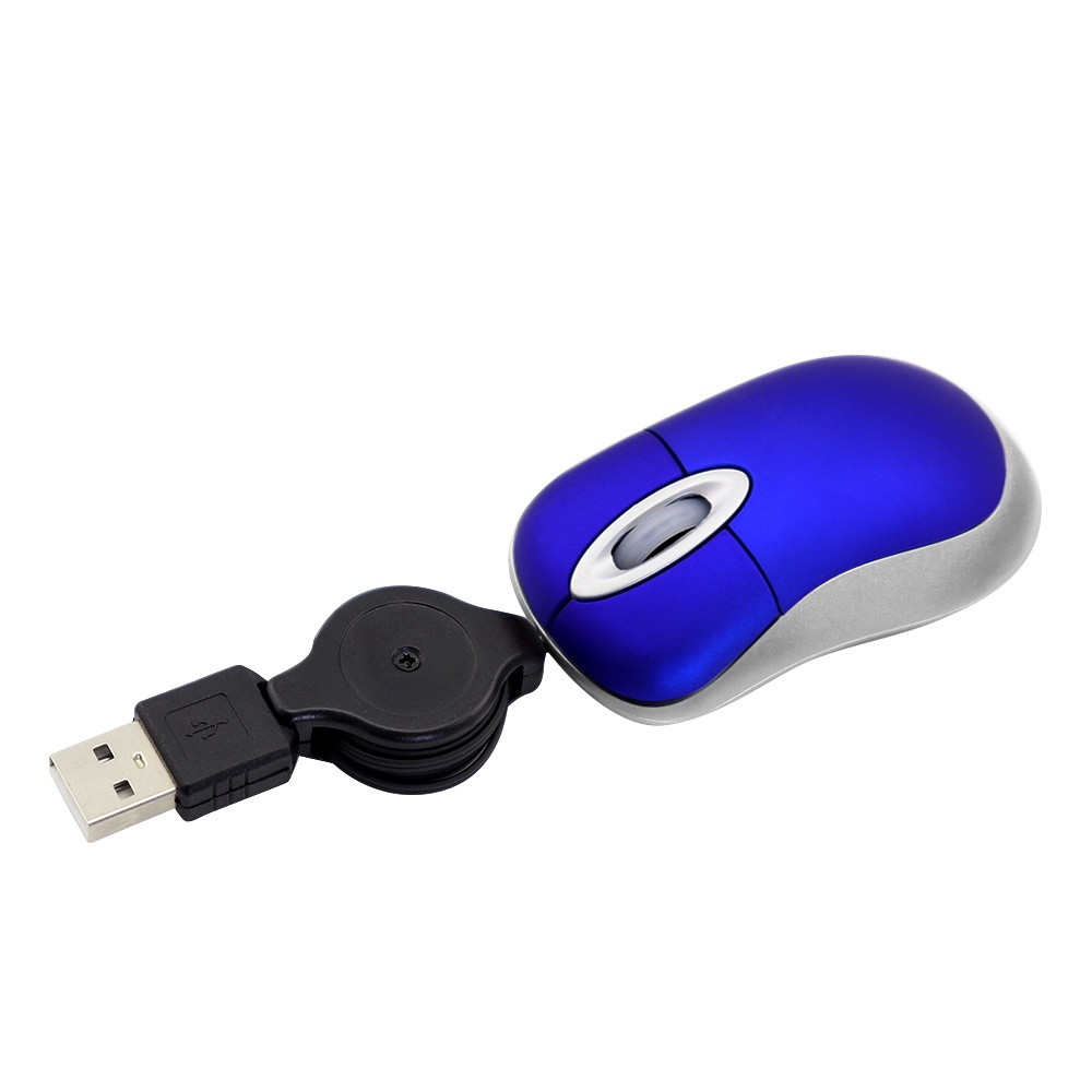 Chuột Máy Tính Dây mini 1600Dpi Có Thể Rút Lại Dùng Để Chơi Game