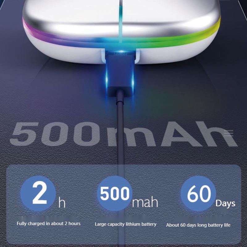 Dễ Thương Chuột Không Dây 2.4g usb bluetooth 1600dpi Có Đèn Led Hình Hoạt Họa Cho Máy Tính Bảng / Điện Thoại / ipd