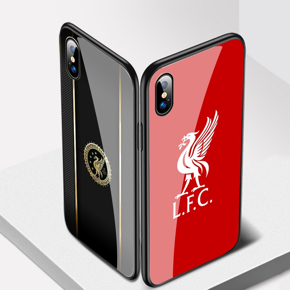 Ốp Điện Thoại Kính Cường Lực Hình liverpool t204 Cho iphone 6 6s 7 8 plus