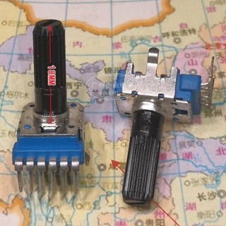 3 chiếc rk12 loại dọc 6 pin đôi chiết áp hàng đơn b10k b103 b20k b203 b50k b503 trục hoa chiều dài 18mm