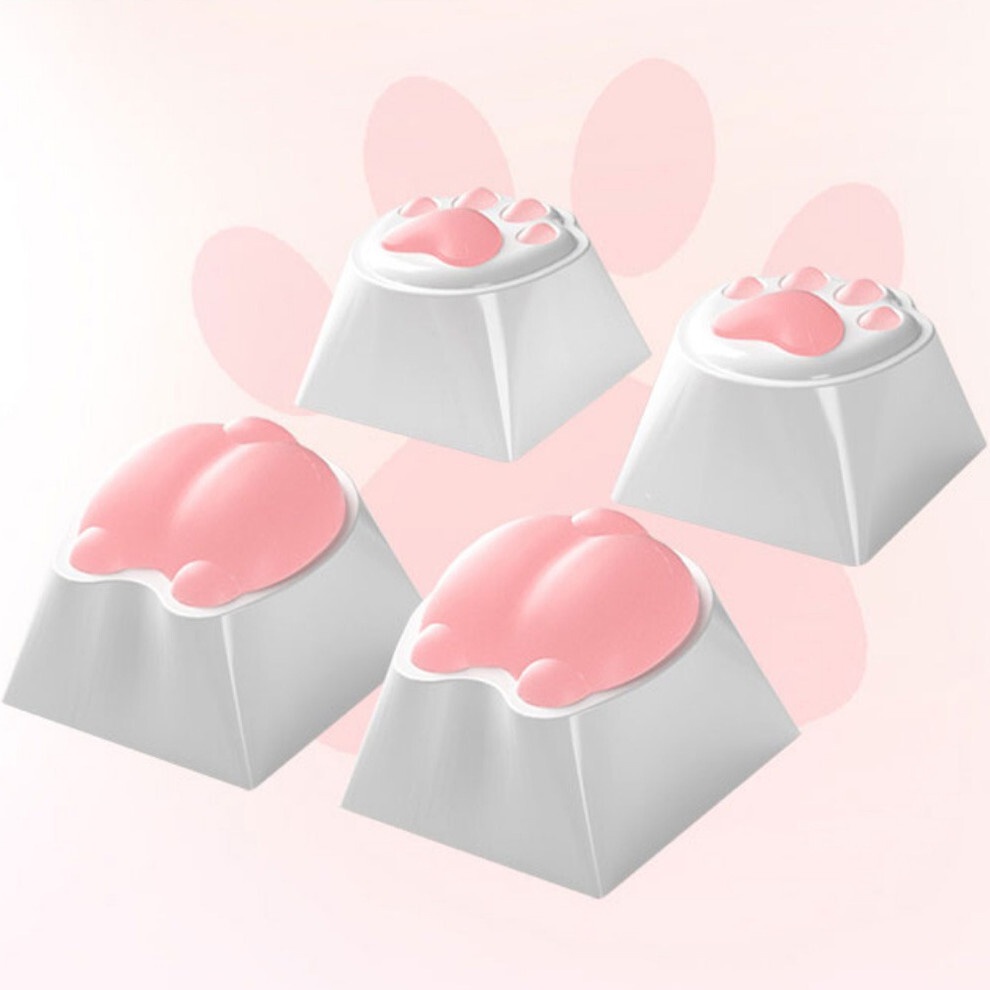 Móc Khóa Hình Dấu Chân Mèo Bằng silicone Dễ Thương