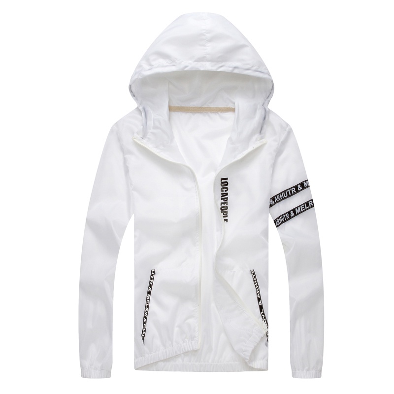 Áo Khoác Thể Thao Chống Nắng / Gió Có Mũ Trùm Thời Trang Mùa Hè Cho Nam