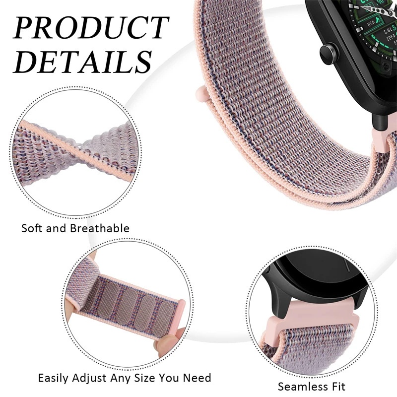 Dây Đeo nylon Thay Thế Cho Đồng Hồ Thông Minh Amazfit Balance ​Dây nylon Đeo Cổ Tay Thay Thế Chuyên Dụng Cho Thay Thế