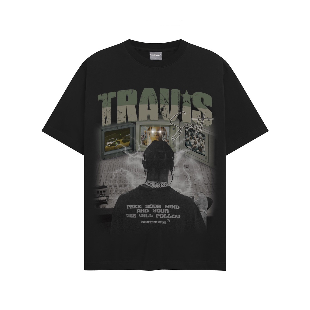 Áo thun Continuous - CTNS - TRAVIS SCOTT/ Black
