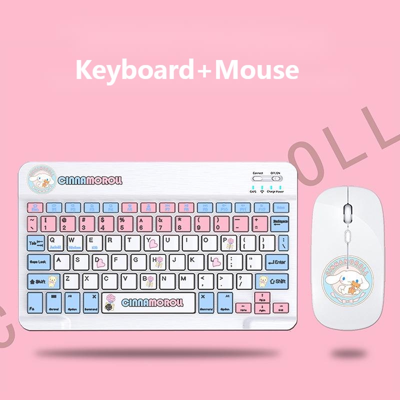 Dễ Thương Bộ Bàn Phím Và Chuột bluetooth Không Dây Cho laptop pc tablet Điện Thoại