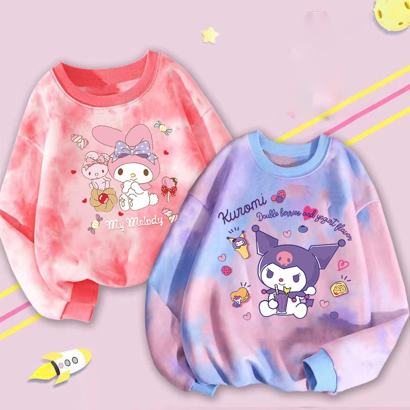 Hoạt Hình Áo Thun Tay Dài In Hình kuromi my melody sanrio Dễ Thương Cho Bé Gái