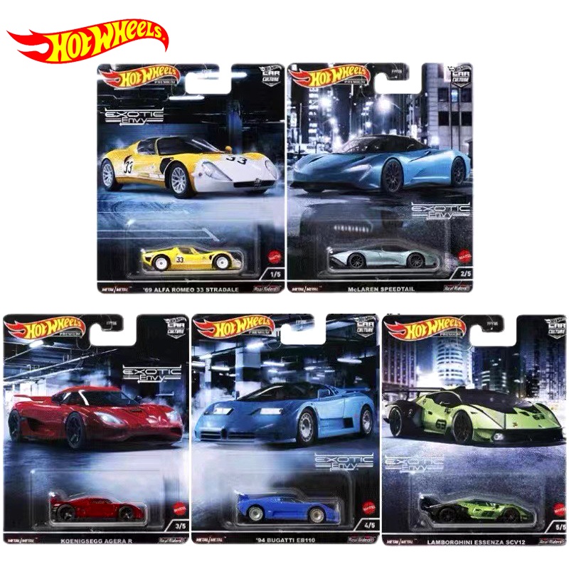 Original Hot Wheels Car Culture Premium Exotic Envy Series Models Iron Bottom 1/64 Diecast Toys for 