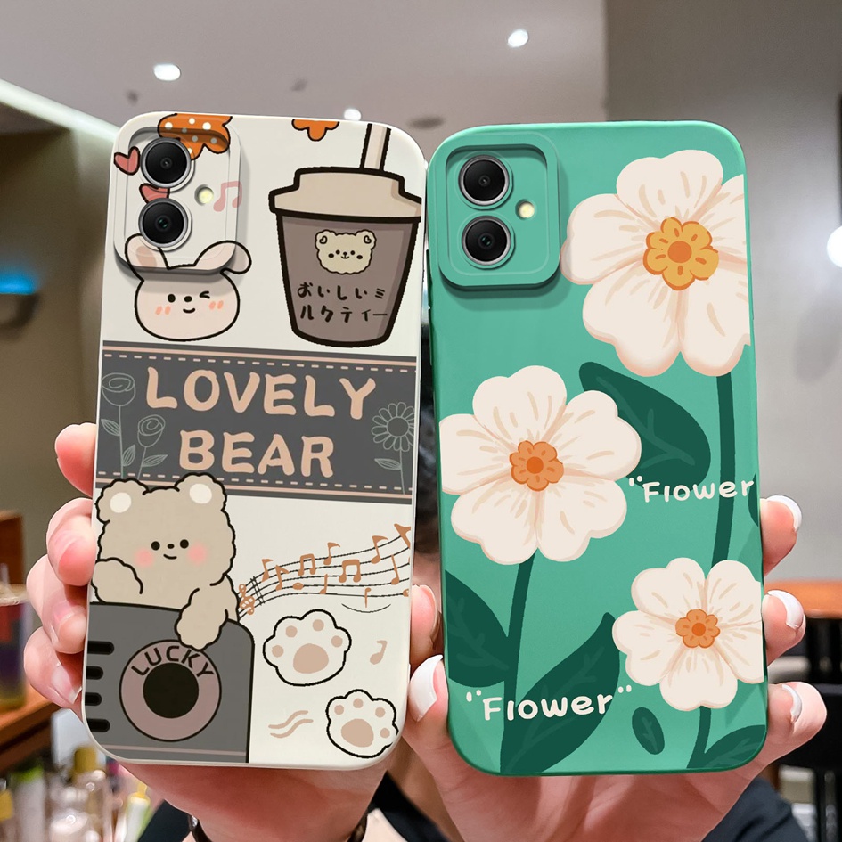 Điện Thoại Ốp Lưng Hình Vuông Họa Tiết Hoa Cho samsung galaxy a05 a05s samsung galaxy a05 a 05 s