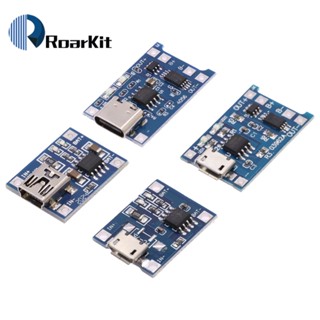 Set 5 Mô Đun Sạc Pin 5v 1a micro usb 18650 type-c + Chức Năng Kép tp4056 18650