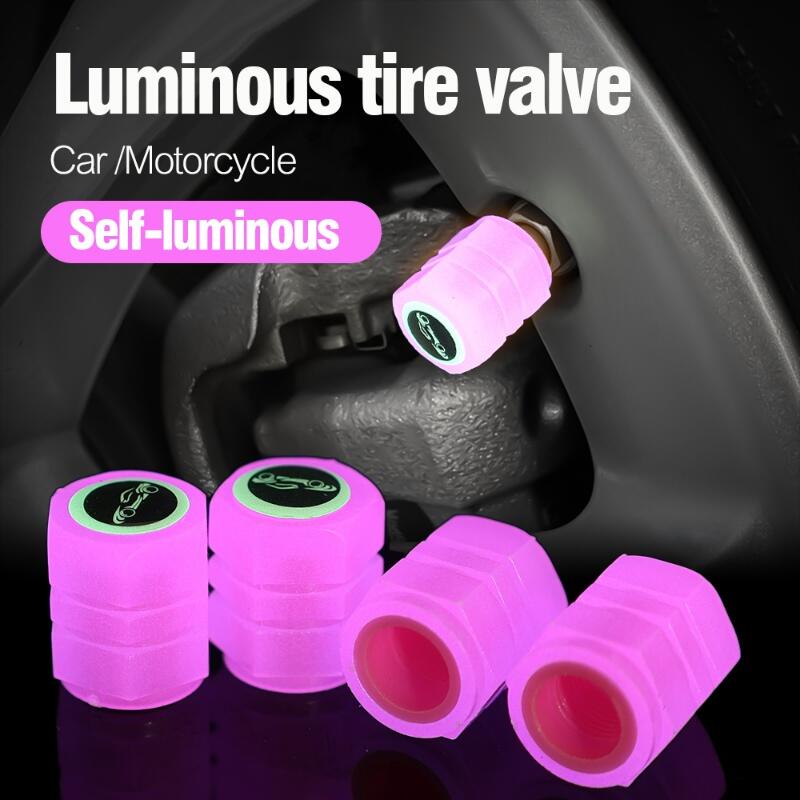 Nắp Van Bánh Xe Phát Sáng Chống Bụi Bẩn Thông Dụng Cho Xe Hơi / Xe Máy