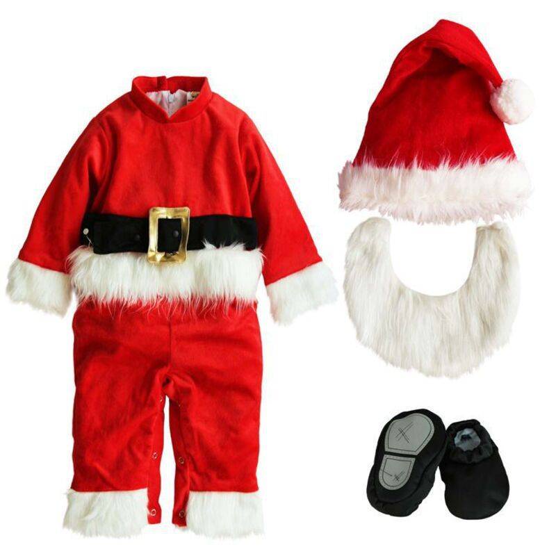 Bộ Đồ Hóa Trang Ông Già Noel Màu Xanh Lá Kèm Nón Và Dây Nịt Dành Cho Trẻ Em