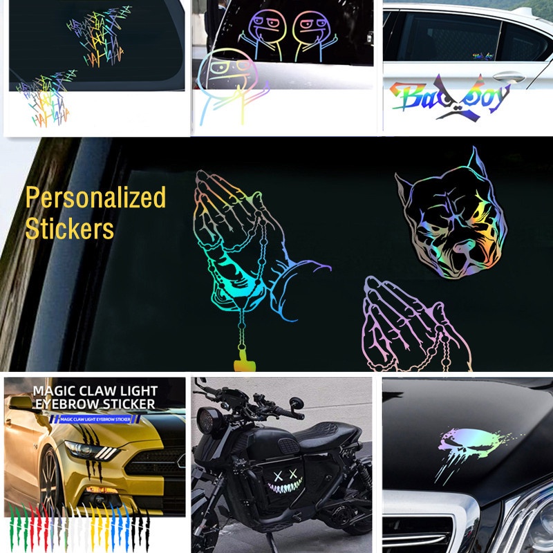 Miếng Dán Trang Trí Kính Xe Hơi / Mô Tô Bằng pvc In Chữ Độc Đáo Thời Trang