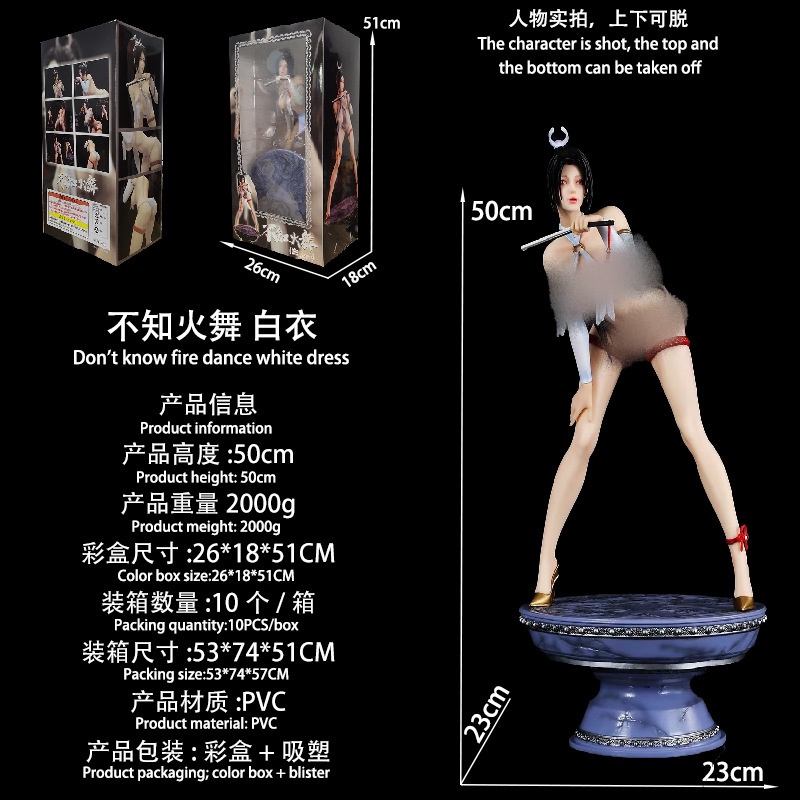 Tượng Mô Hình Nhân Vật shiranui Và Cô Gái Rồng gk miss tea