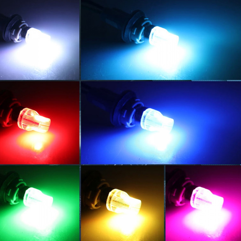 Rgb Đèn led t10 w5w led 194 168 w5w 5050 smd 12v Kèm Điều Khiển Từ Xa Cho Xe Hơi