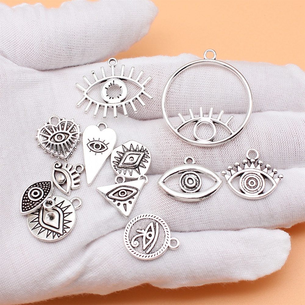Charms set 12 Mặt Dây Chuyền Hình Đôi Mắt