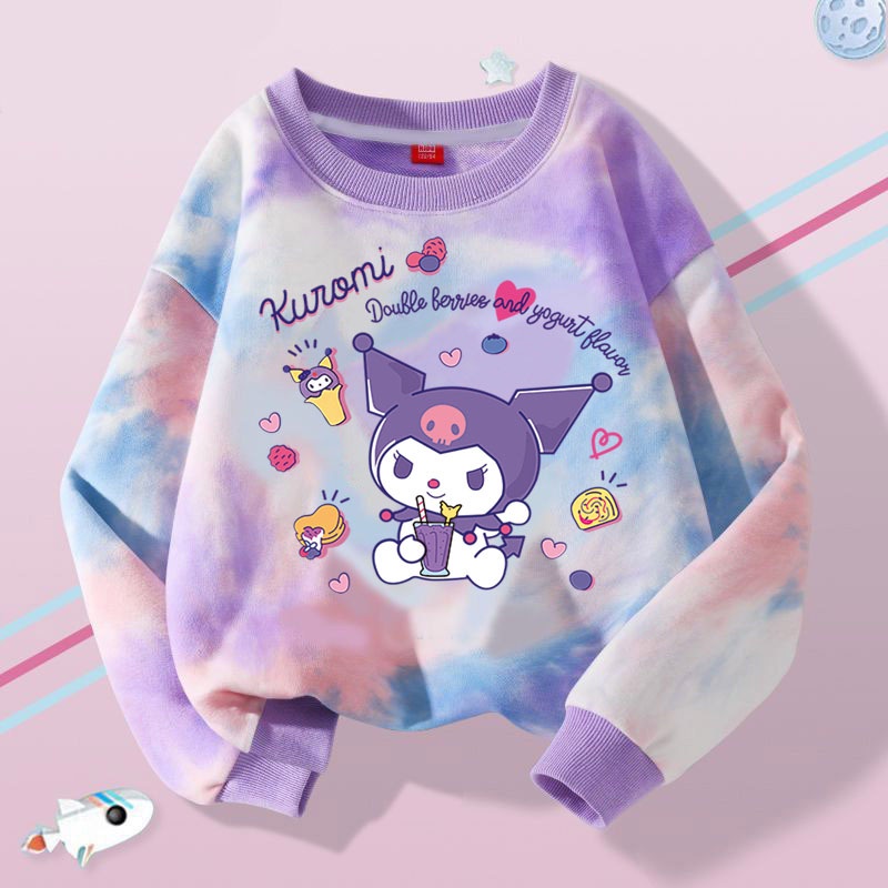 Hoạt Hình Áo Thun Tay Dài In Hình kuromi my melody sanrio Dễ Thương Cho Bé Gái
