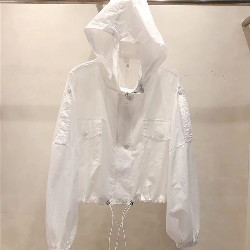 Áo Khoác Chống Nắng / Tia uv Tay Dài Có Nón Thời Trang Đi Biển Mùa Hè 2023 Cho Nữ