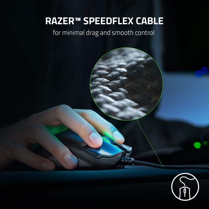 Razer Chuột Chơi Game Có Dây 5 Nút rgb 6400-10000Dpi
