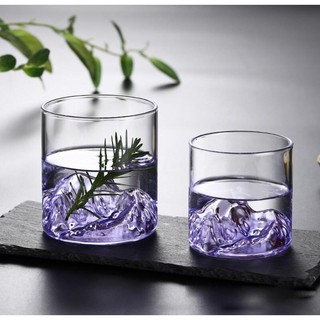 Ly thủy tinh uống bia / rượu 350ml hình núi đá núi nhiều màu sáng tạo