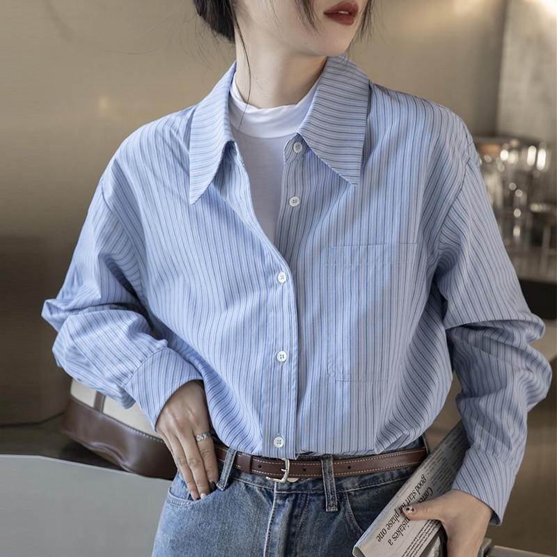 Áo Sơ Mi Kẻ Sọc Caro Dáng Rộng Thời Trang Cho Nữ