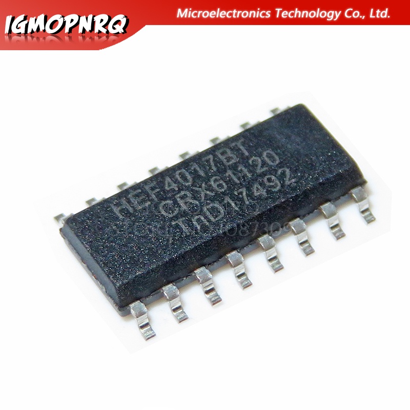 Bộ 10 Linh Kiện Điện Tử cd4017bm cd4017 hef4017bt hef4017 sop-16