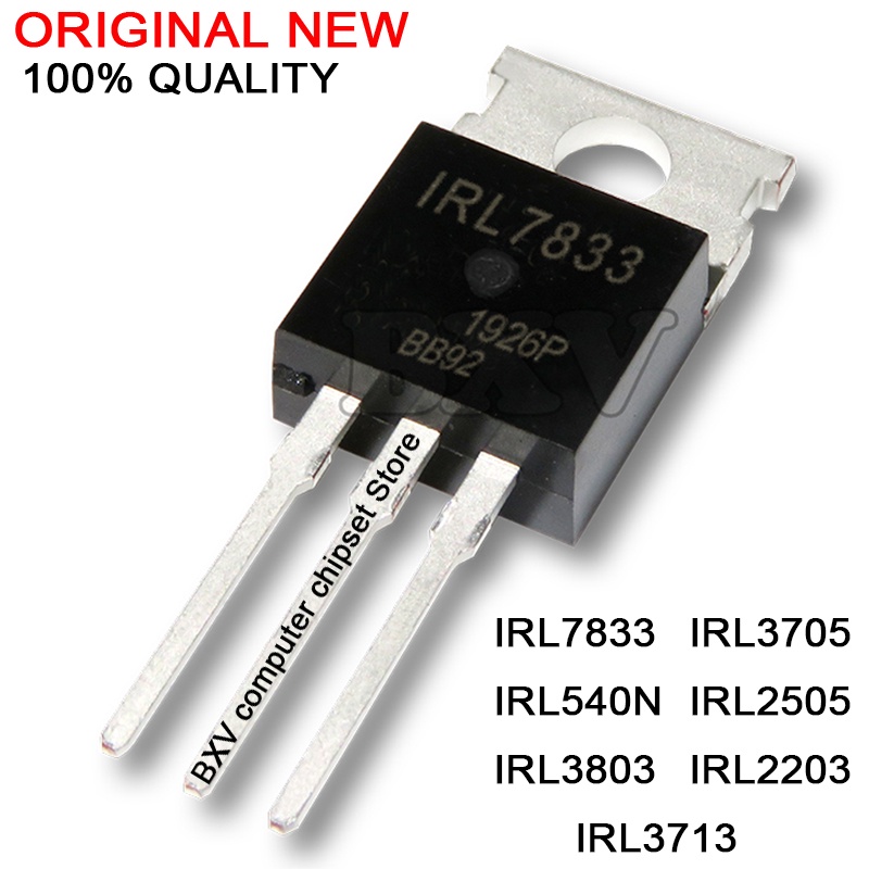 5 CÁI IRL7833 IRL540N IRL3803 IRL3713 IRL3705N TO-220 MOS IRL2505 IRL2203N TO220 Transistor