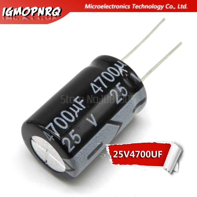Set 5 Tụ Điện Nhôm 25v4700uf 16 * 25mm 4700uf 25v 16x25mm Chuyên Dụng