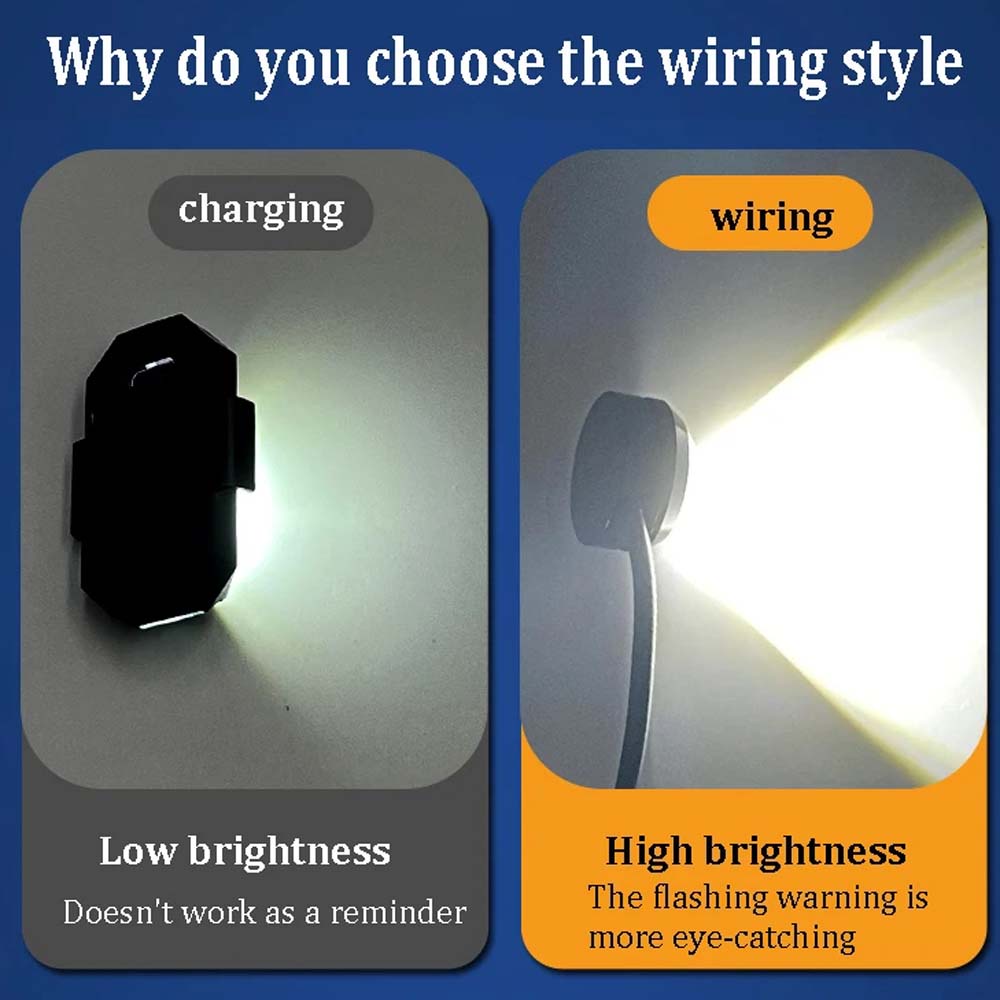 Đèn led rgb Có Dây Điều Khiển Từ Xa Chống Va Chạm An Toàn 7 Màu Sắc Dành Cho Xe Hơi Xe Máy scooter