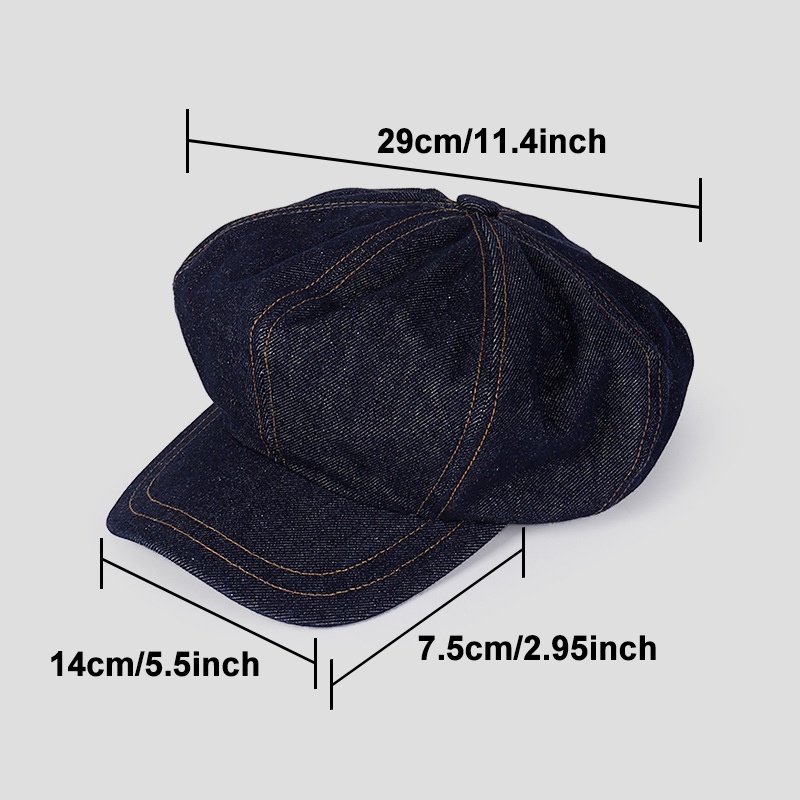 Mũ beret Vải Jean Phong Cách vintage Thời Trang Cho Nữ