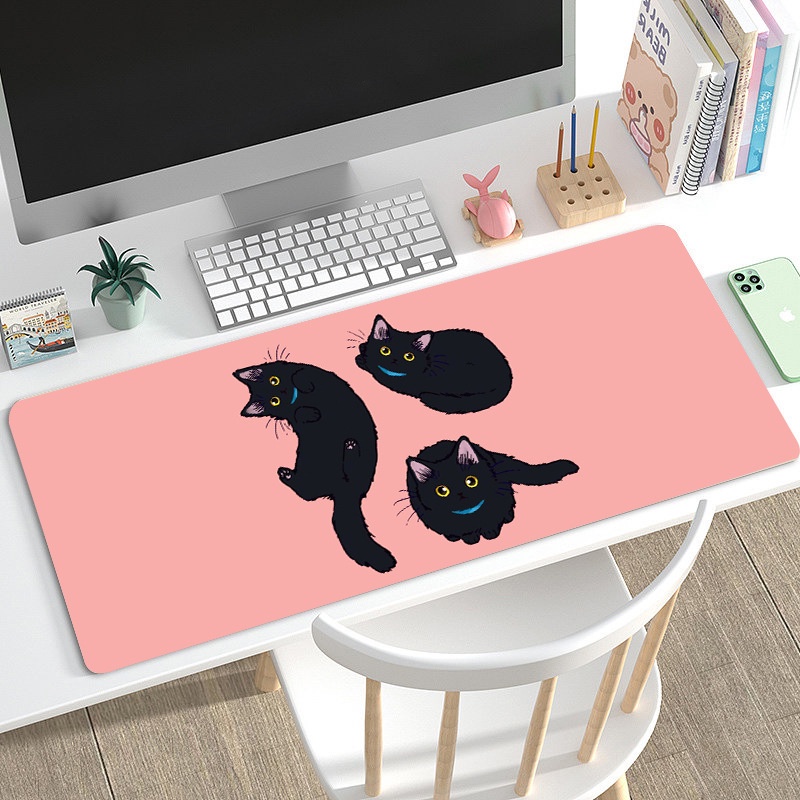 Tấm Lót Chuột Chống Trượt Hình Mèo Hoạt Hình Dễ Thương 80cm * 30cm