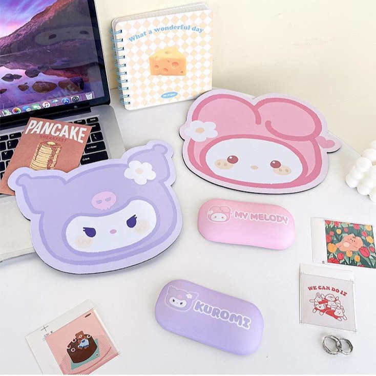 Tấm Lót Chuột Bàn Dày Không Trượt Hình Hoạt Hình kuromi Dành Cho Bé Gái