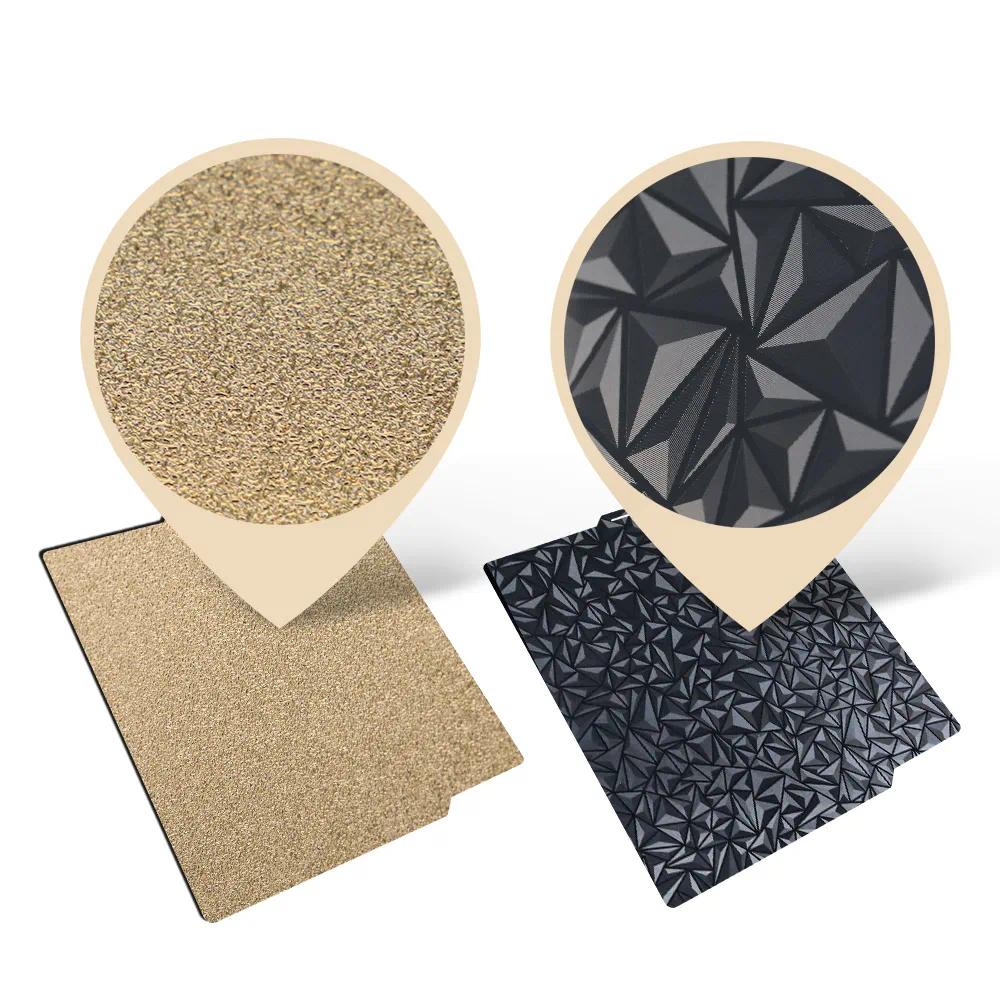 Dành Cho Bambu Lab X1 P1S A1 Tấm Xây Dựng PEI PET PEO PEY Tấm 257x257mm Kết Cấu Giường Thép Lò Xo Hai Mặt Cho Máy In 3D Lab P1
