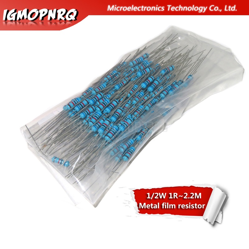 Set 200 Điện Trở Màng Kim Loại 1 / 2w 3.3k ~ 100k 3.3k 4.7k 10k 22k 47k 100k ohm Chuyên Dụng