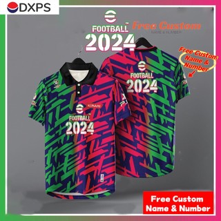 Efootball 2024 full sublimation jersey [tên miễn phí thiết kế mới áo thun retro coll viral man baju jersey nhãn viral
