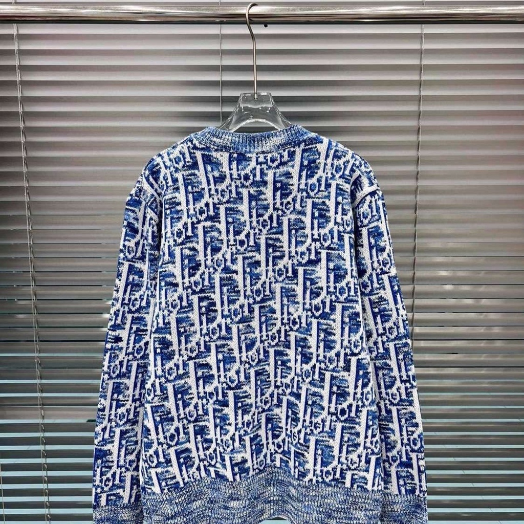 Áo Sweater Dệt Kim Cổ Tròn In Chữ Thời Trang Thu Đông Cho Nam Và Nữ