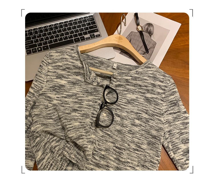 Áo cardigan Cổ Tròn Dáng Ôm Đơn Giản 68611
