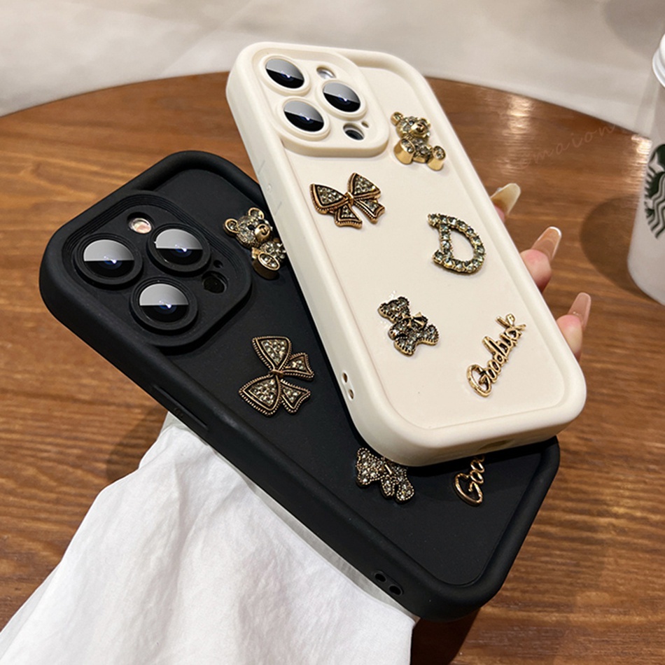 Ôp Điện Thoại Silicon Dẻo Hình Gấu 3d Cho iphone 11 12 13 14 15 pro max plus 11pro x xr Xsmax 6 6s 7 8 plus se 2020 15pro 14pro Ốp