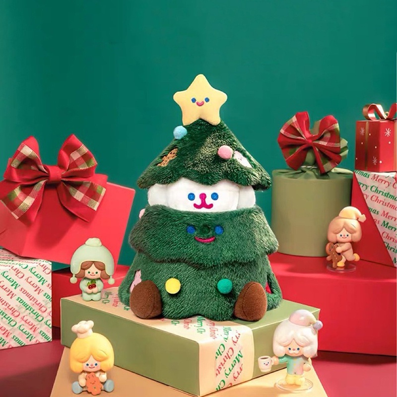 Thú Nhồi Bông Hình Chú Chó Giáng Sinh 2 Trong 1 30cm Mềm Mại Trang Trí Giáng Sinh