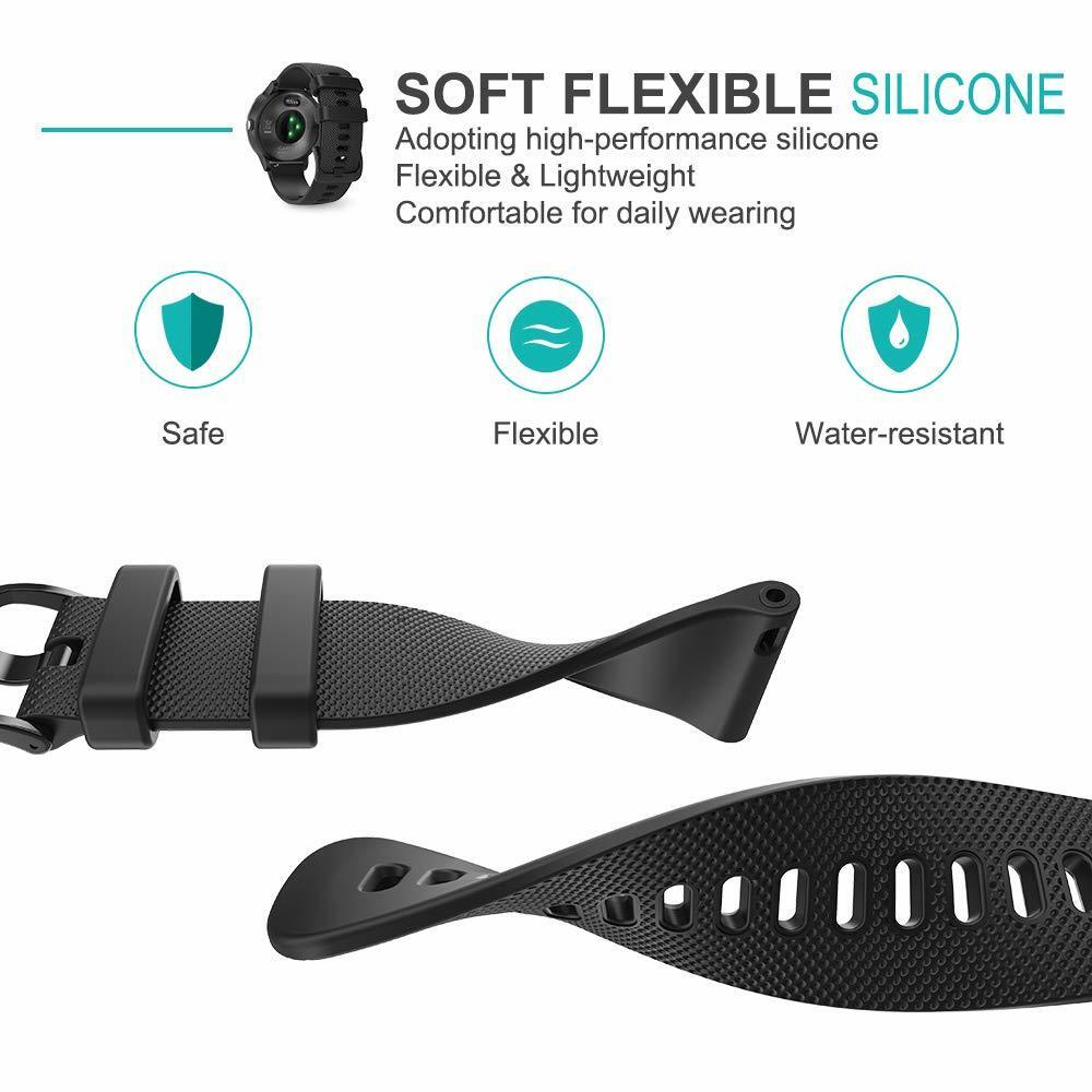 YIFILM Dây Đeo Silicon Thay Thế Cho Đồng Hồ garmin vivoactive 3 venu 2 sq vivoactive 4 4s forerunner 645 245m