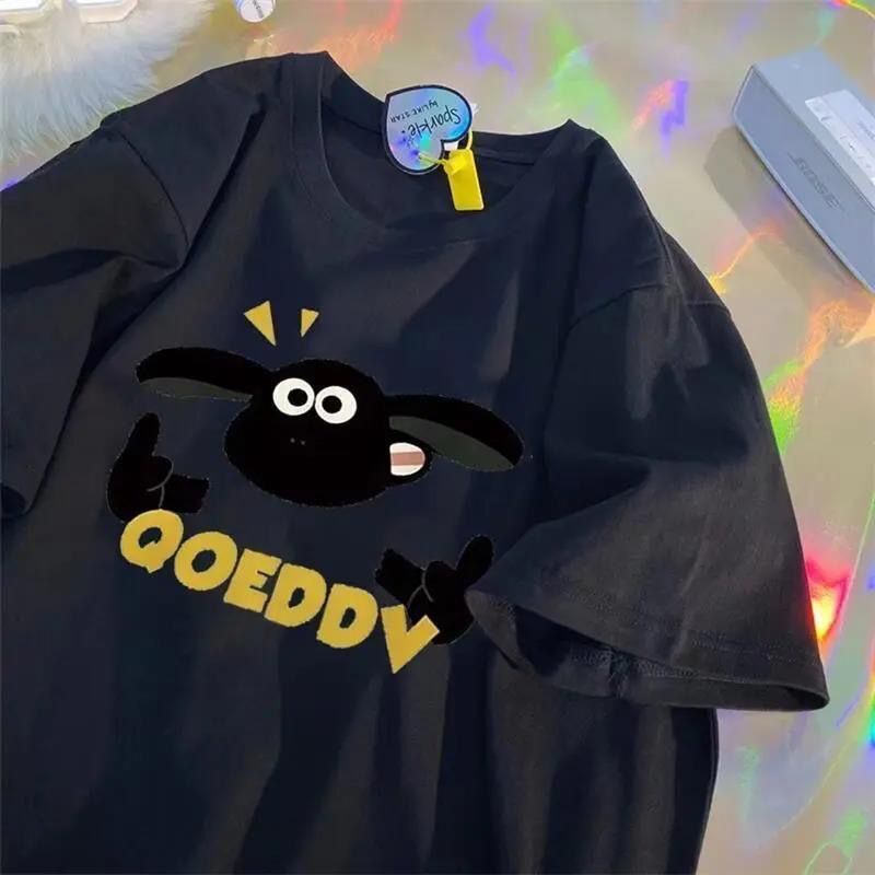 Áo Thun 100% cotton Tay Ngắn Dáng Rộng Thời Trang Mùa Hè Cho Nữ