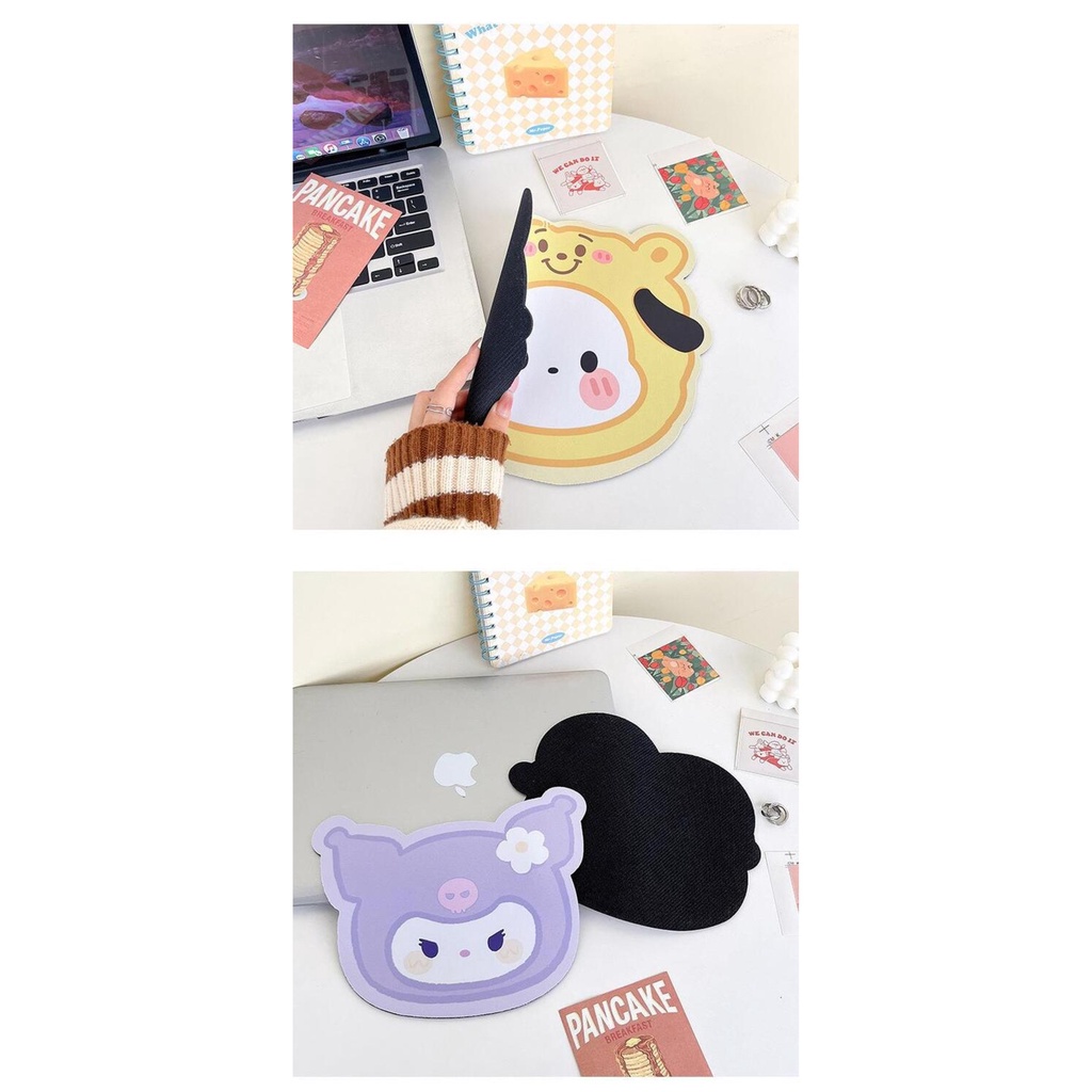 Kawaii Tấm Lót Chuột Bàn Phím Máy Tính laptop Chống Trượt Hình Hoạt Hình kuromi Hellokitty Dễ Thương