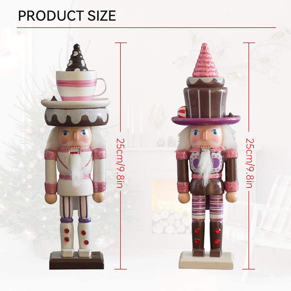 Búp Bê Gỗ Hình Người Lính Ngọt Ngào vintage 25cm Để Bàn Trang Trí Nhà Cửa / Quà Tặng Giáng Sinh