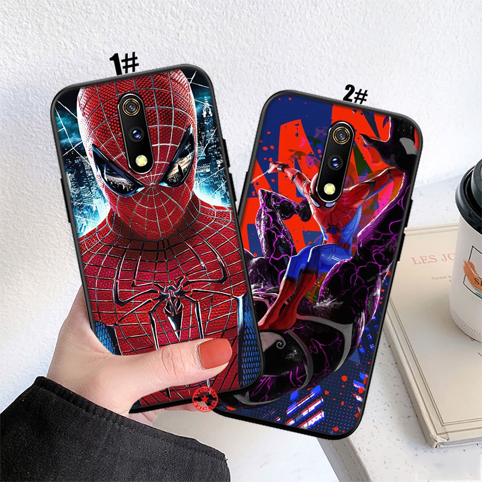 Ốp Điện Thoại Silicon Dẻo Họa Tiết spiderman Cho realme c30 c11 2021 c21y c25y v11 v11s narzo 50i bo55