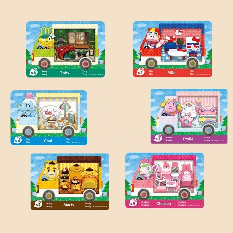 Bộ 6 Thẻ Thông Minh nfc Tương Thích Với acnh card s1-s6 lot card crossing new Vrizons new Volger sanrio