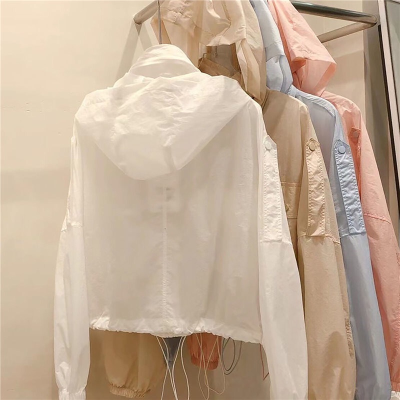 Áo Khoác Chống Nắng / Tia uv Tay Dài Có Nón Thời Trang Đi Biển Mùa Hè 2023 Cho Nữ