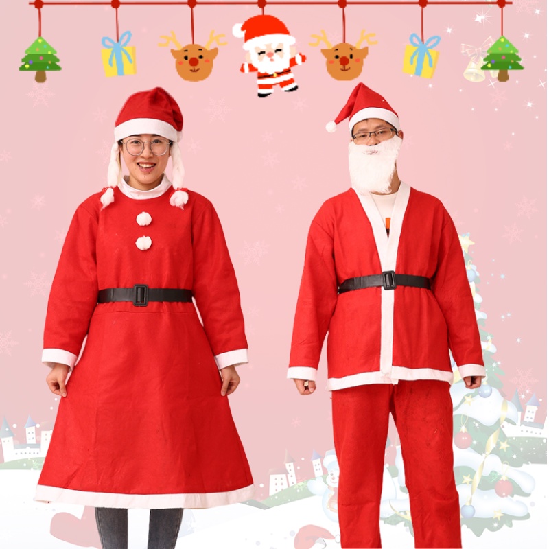 Set Đồ Hóa Trang Ông Già Noel 3 / 5 Món Cho Nam Nữ