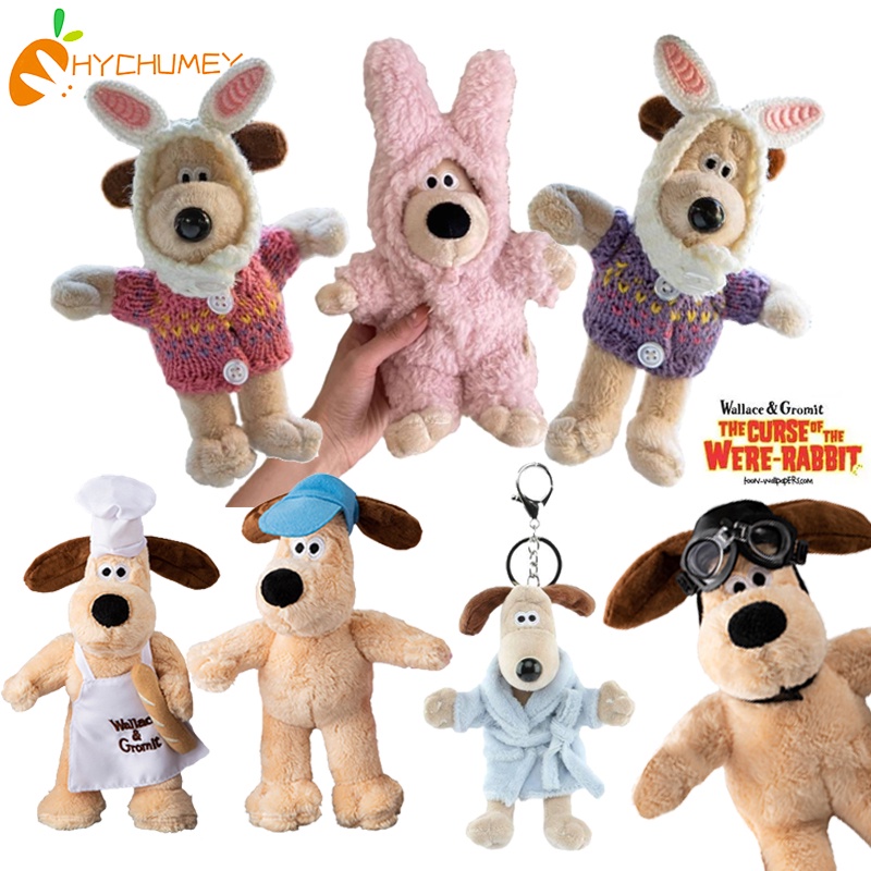 HYC Humey Wallace And Gromit Thú Nhồi Bông Hình Chú Chó Xinh Xắn Phong Cách Anh Quốc Trang Trí Nội Thất 13/25cm