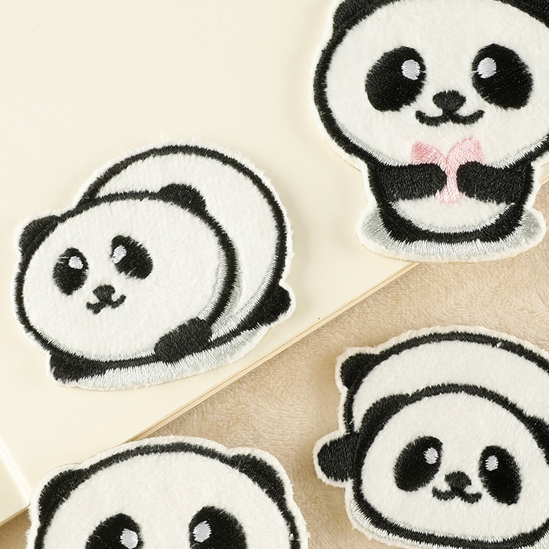 Hoạt Hình Sticker Ủi Thêu Hình Gấu Trúc Dễ Thương