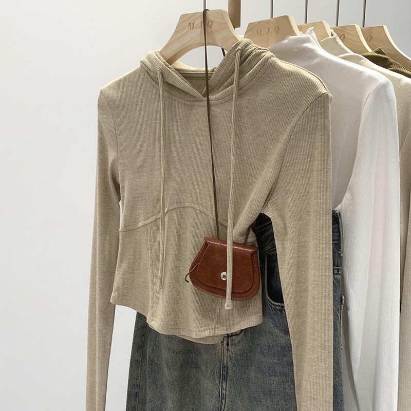 Áo Hoodie Lửng Tay Dài Nhiều Lớp Thời Trang Mùa Thu Cho Nữ 68135